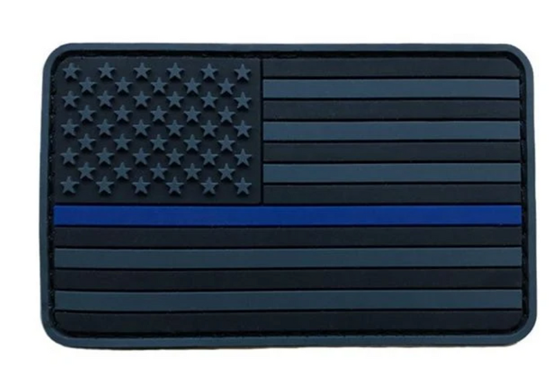 Thin Blue Line Subdued PVC Patch