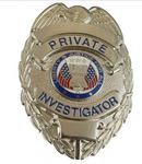 Hero's Pride Private Investigator Badge, Enameled & Plated, Durable 5-Pc Pin & Catch