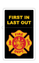 Refillable Lighters (NO Fuel) Fire Department (First In x2 & Marble)