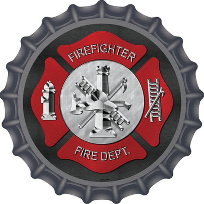 Smart Blonde - Firefighter Bottle Cap Sticker/Decal