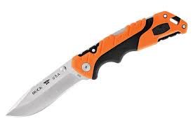 Buck 659 Pursuit Pro Large Folding Knife - Orange & Black