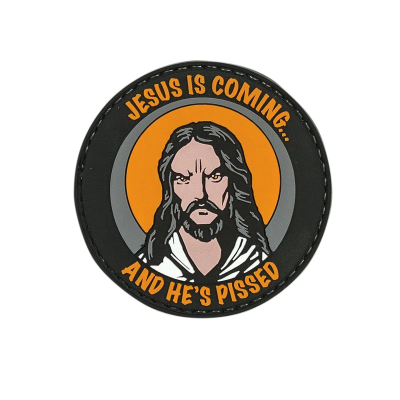 VOODOO TACTICAL JESUS IS COMING AND HE'S PISSED RUBBER PATCH (2.5)