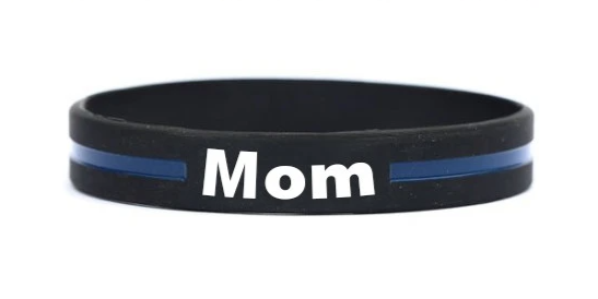 Personalized Thin Blue Line Silicone Bracelet