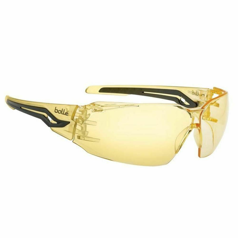 Bolle SILEXPSJ Silex Safety Glasses - Yellow Temples - Yellow Anti-Fog Lens