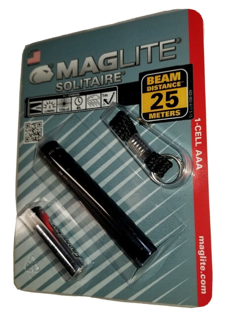 Maglite Solitaire Flashlight. Beam 25 Mtr