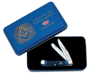 CASE Trapper Masonic Folding Knife Blue Bone Folder - 01058