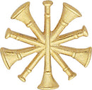 SMITH AND WARREN COLLAR BRASS INSIGNIA - 5 X BUGLES PAIR